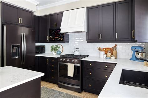 kitchen cabinets blacl stainless steel|black style kitchen cabinets.